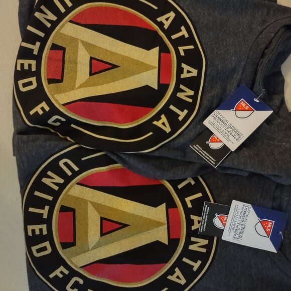 Two Atlanta United FC MLS NWT Dark Grey Adult T-Shirts Size Large - Picture 8 of 8